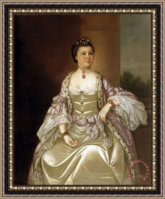 Jeremiah Theus Mrs. Barnard Elliott, Jr. (mary Elizabeth Bellinger Elliott) Framed Painting