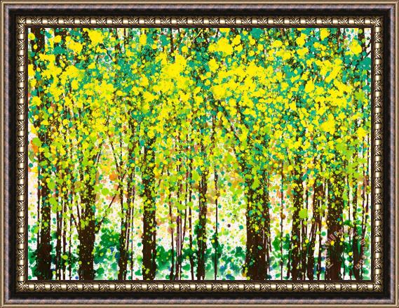Jerome Lawrence Trees at Twilight III Framed Print