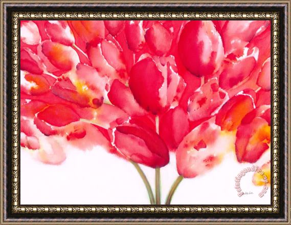 Jerome Lawrence Tulips are People II Framed Painting