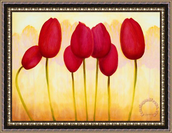 Jerome Lawrence Tulips are People XV h Framed Painting