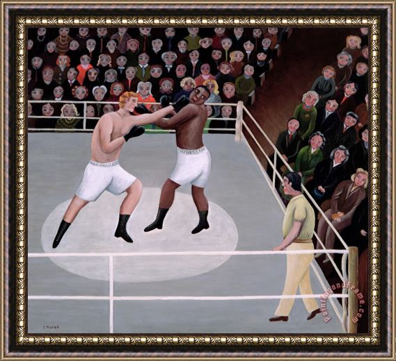 Jerzy Marek Title Fight Framed Painting