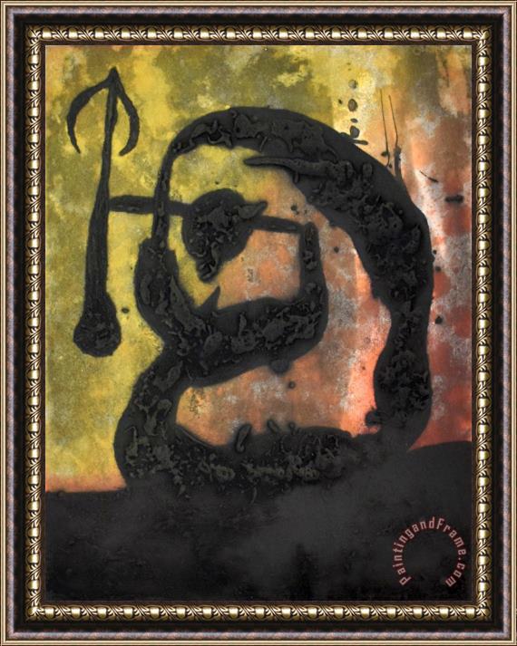 Joan Miro Arrow Head Tete Fleche, 1968 Framed Painting