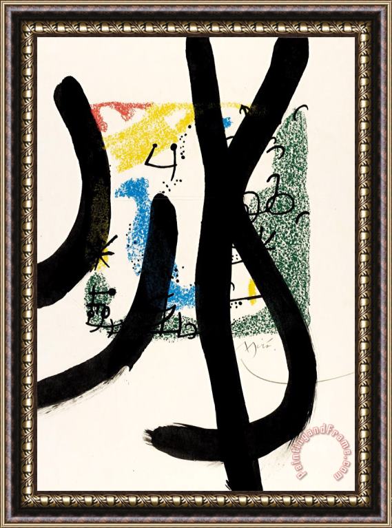 Joan Miro Essences of The Earth, 1967 Framed Painting