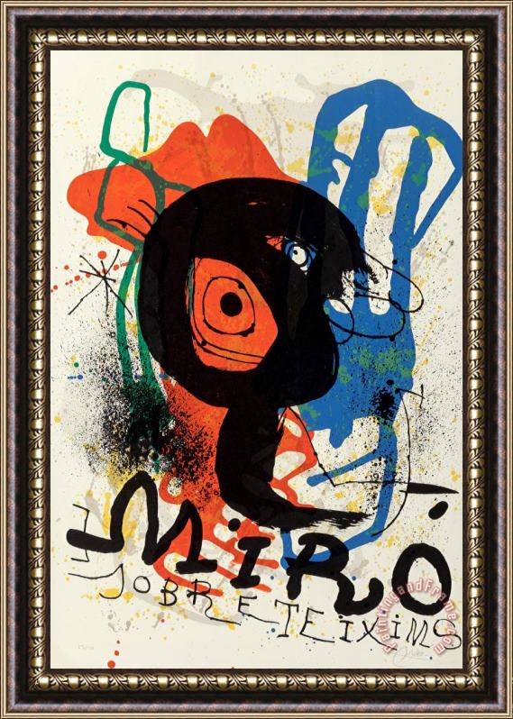 Joan Miro Sobreteixims Exhibition, 1970 Framed Print