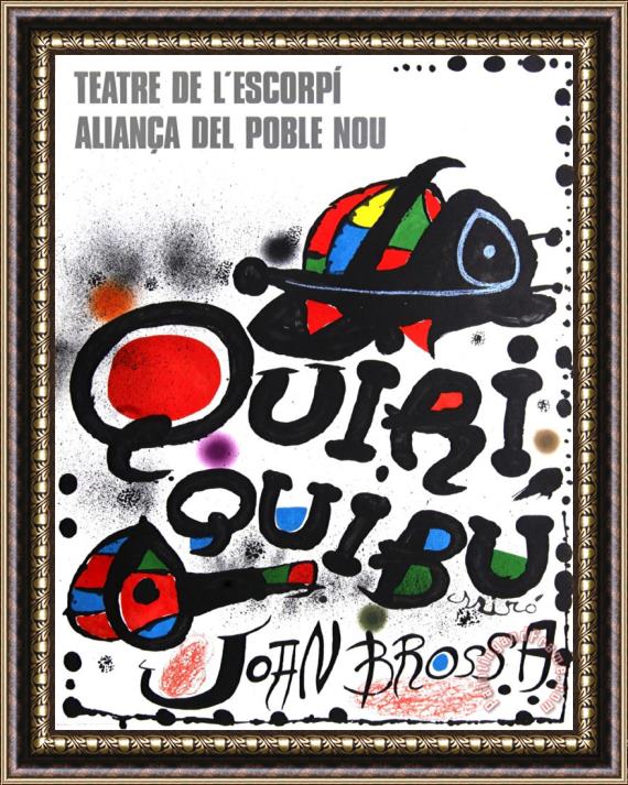 Joan Miro Teatre De L Escorpi 1976 Framed Painting