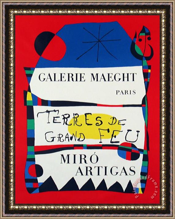 Joan Miro Terres De Grand Feu Framed Print