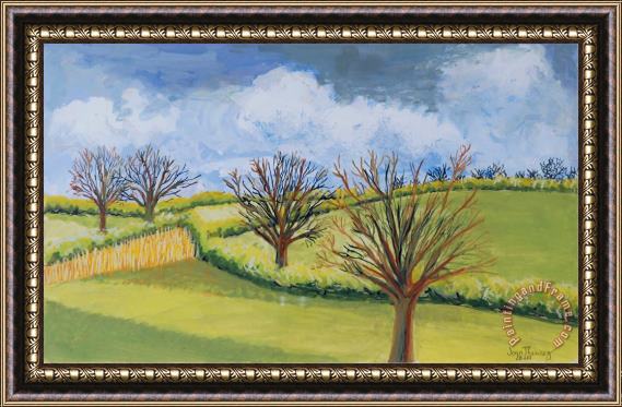 Joan Thewsey Suffolk Spring Sky Framed Painting