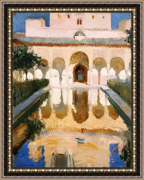 Joaquin Sorolla y Bastida Hall of The Ambassadors, Alhambra, Granada Framed Print