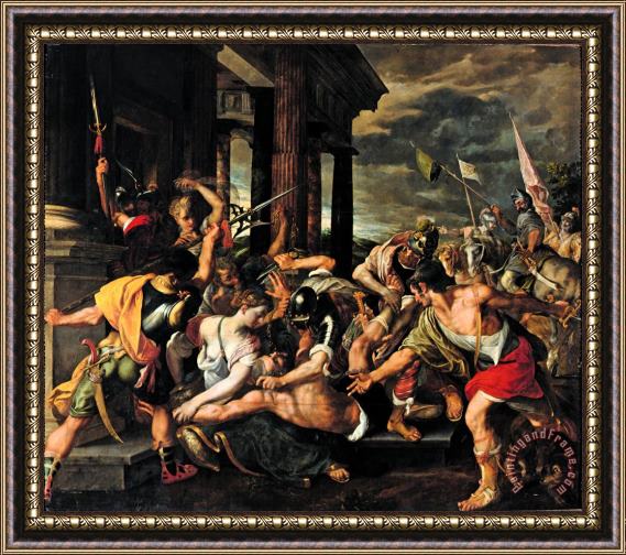 Jodocus van Winghe Delilah's Betrayal And Samson's Imprisonment by The Philistines Framed Print
