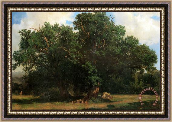 Johannes Bosboom Oak Trees Framed Painting