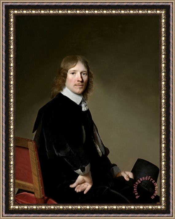Johannes Cornelisz. Verspronck Portrait of Eduard Wallis Framed Print