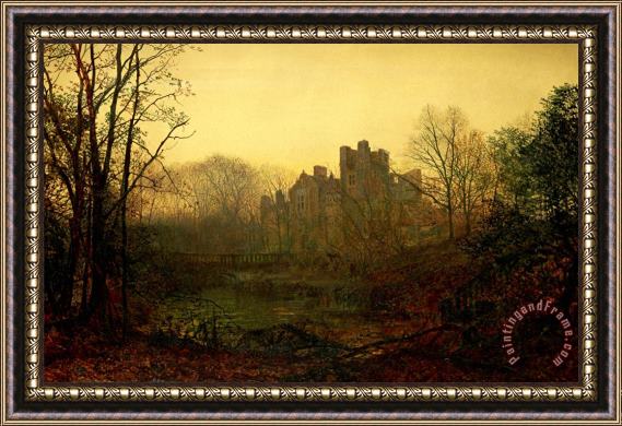 John Atkinson Grimshaw An October Afterglow Framed Painting