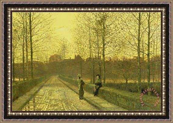 John Atkinson Grimshaw Golden Autumn 1883 Framed Painting