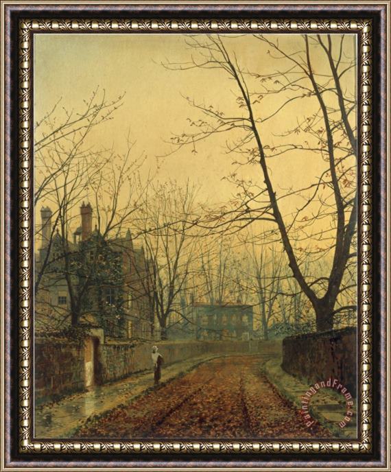 John Atkinson Grimshaw Hampstead Autumn Gold 1880 Framed Painting