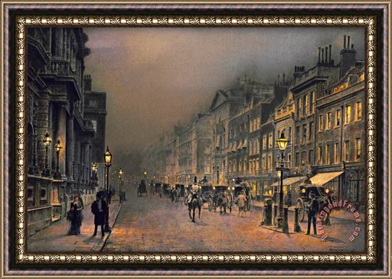 John Atkinson Grimshaw St James S Street Framed Print