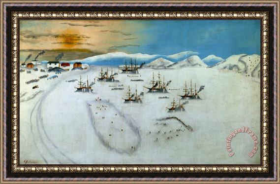 John Bertonccini Winter Quarters at Herschel Island Framed Print
