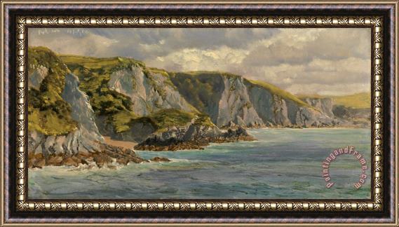 John Brett On The Welsh Coast Framed Painting
