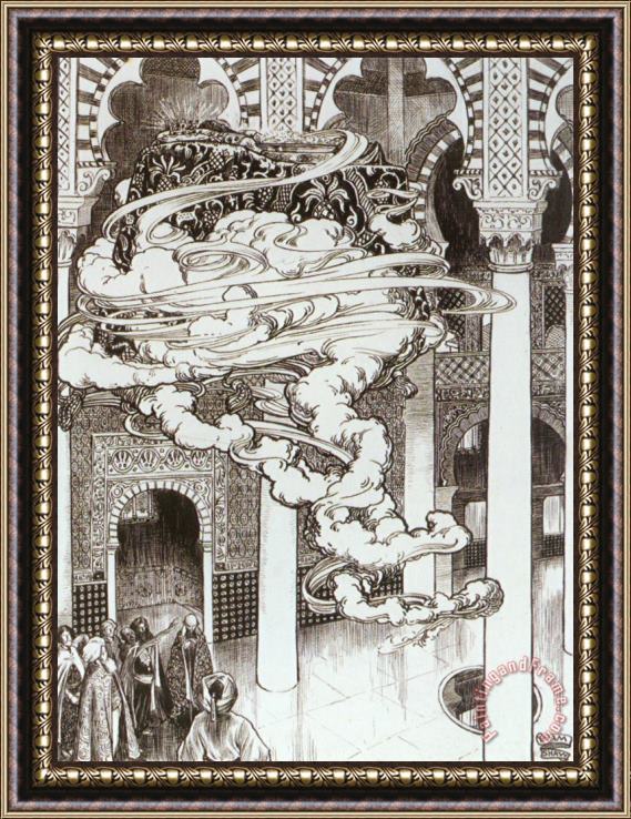 John Byam Liston Shaw Torello Being Conveyed to Paris by Magic Framed Print