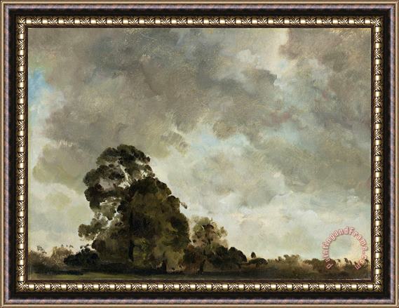 John Constable Landscape at Hampstead - Tree and Storm Clouds Framed Print