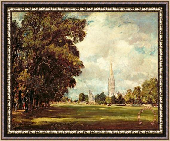 John Constable Salisbury Cathedral from Lower Marsh Close Framed Print
