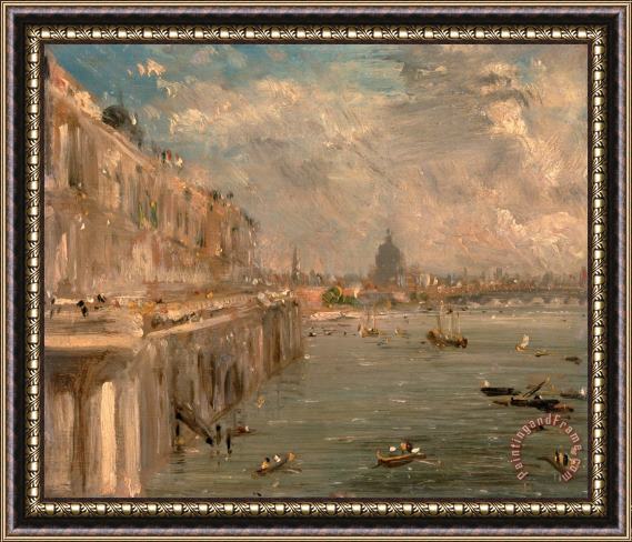 John Constable Somerset House Terrace From Waterloo Bridge Framed Print