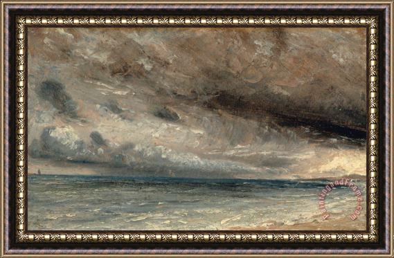 John Constable Stormy Sea, Brighton Framed Print