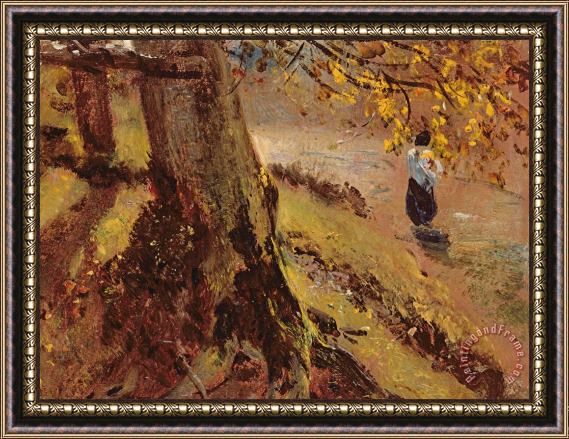 John Constable Study of tree trunks Framed Painting
