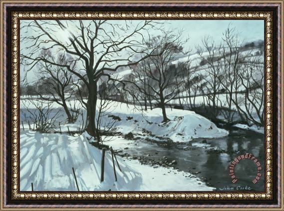 John Cooke Winter River Framed Painting