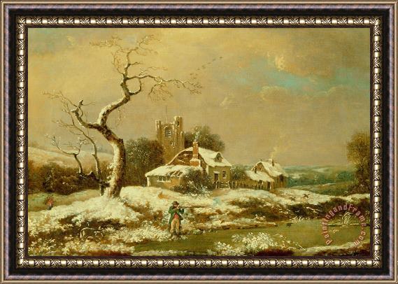 John Cranch Snowy landscape Framed Print