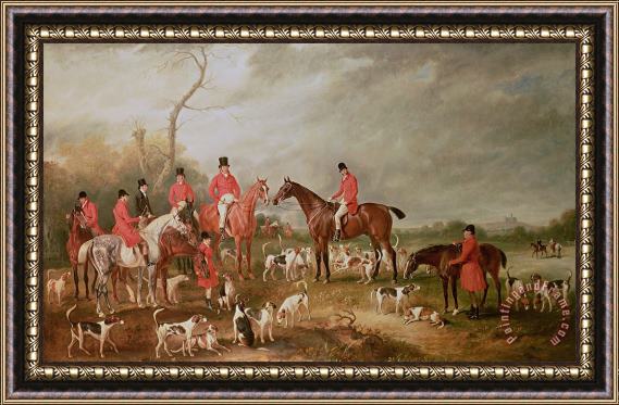 John E Ferneley The Birton Hunt Framed Painting