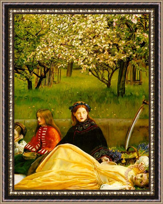 John Everett Millais Apple Blossoms (spring) Detail I Framed Painting