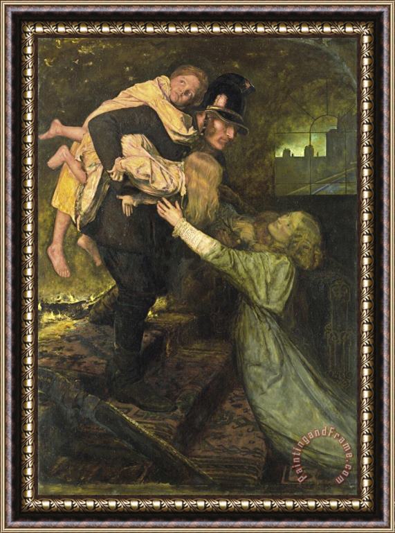 John Everett Millais The Rescue Framed Print