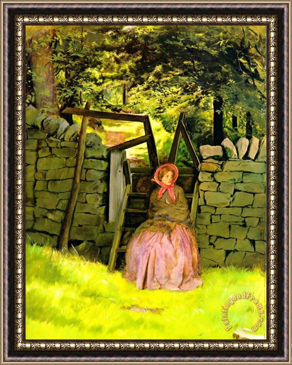 John Everett Millais Waiting Framed Painting