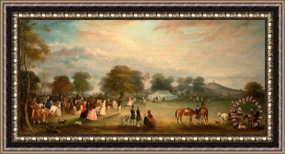 John Ferneley Archery Meeting in Bradgate Park, Leicestershire Framed Painting