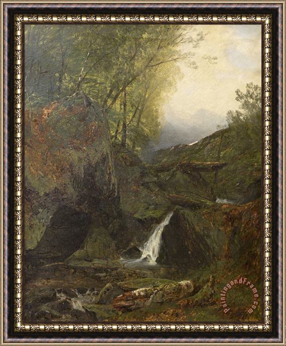 John Frederick Kensett In The Catskills Framed Painting