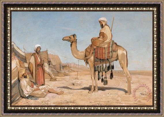 John Frederick Lewis A Bedouin Encampment; Or, Bedouin Arabs Framed Painting