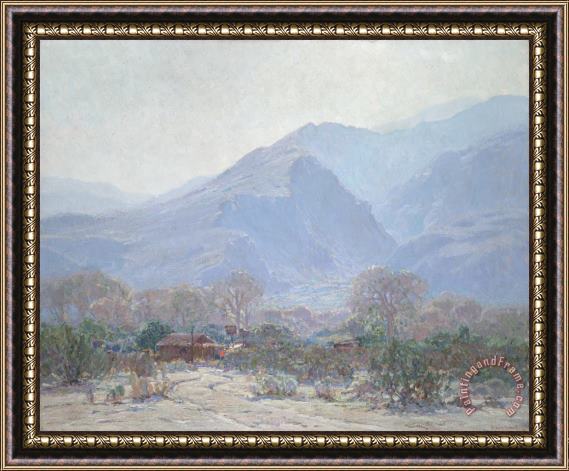 John Frost Palm Springs Landscape with Shack Framed Painting