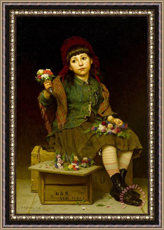 John George Brown Buy a Posy Framed Painting