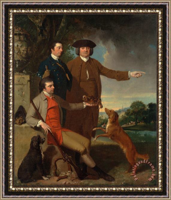 John Hamilton Mortimer Self Portrait with His Father And His Brother Framed Print