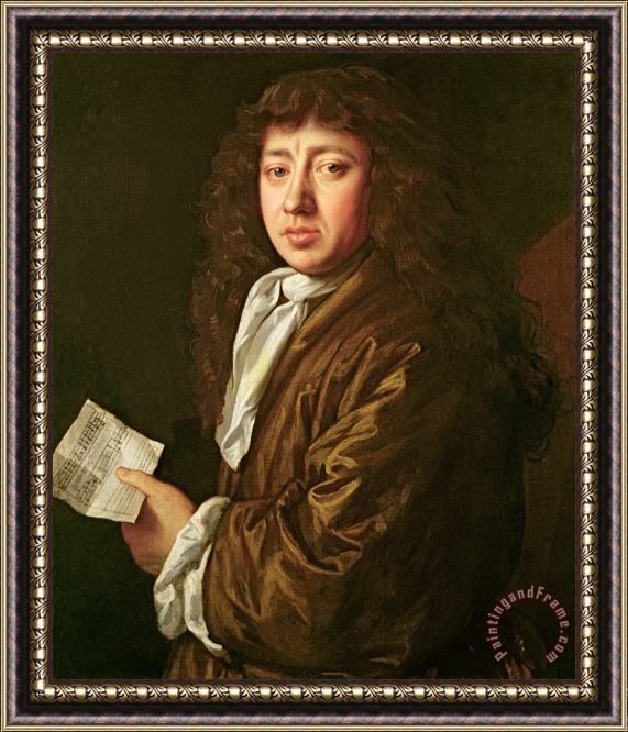 John Hayls Portrait of Samuel Pepys Framed Painting