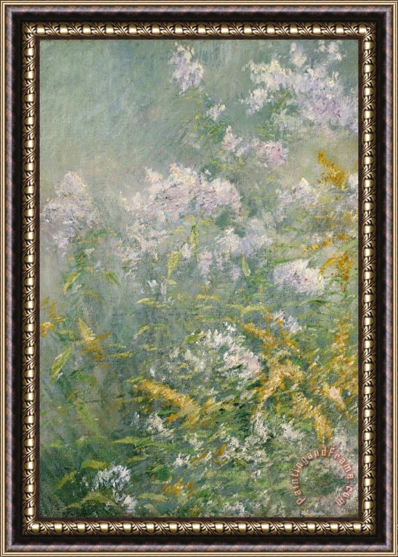 John Henry Twachtman Meadow Flowers (golden Rod And Wild Aster) Framed Painting