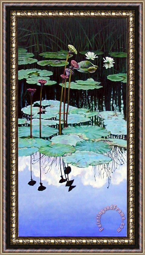 John Lautermilch Floating - Reflective Beauty Framed Painting