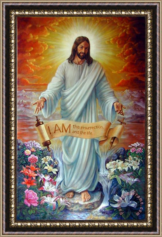 John Lautermilch I AM the Resurrection Framed Painting