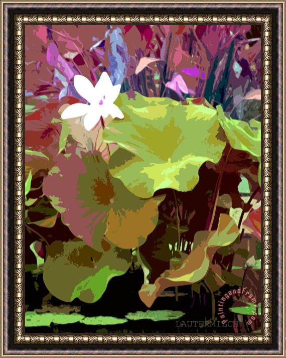 John Lautermilch Lotus Design Framed Painting