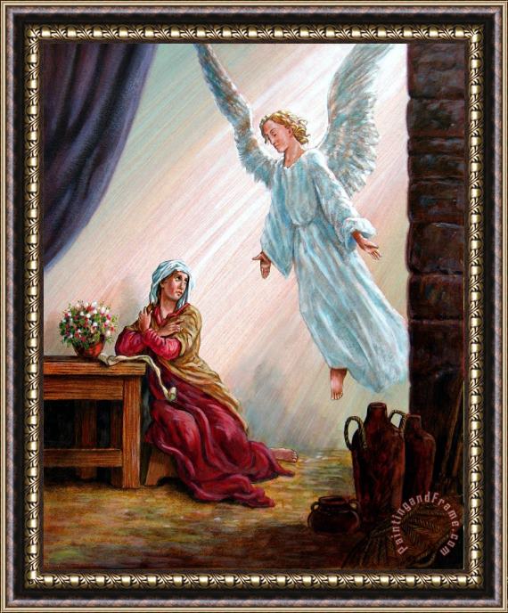 John Lautermilch Mary and Angel Framed Print