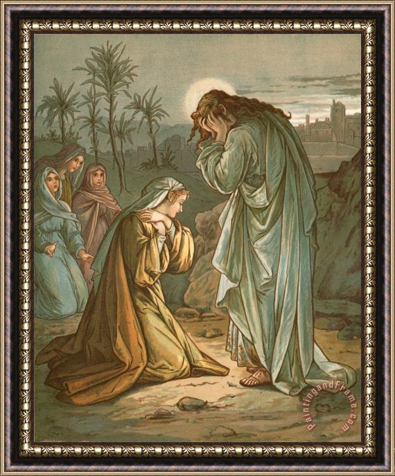 John Lawson Christ in the garden of Gethsemane Framed Print