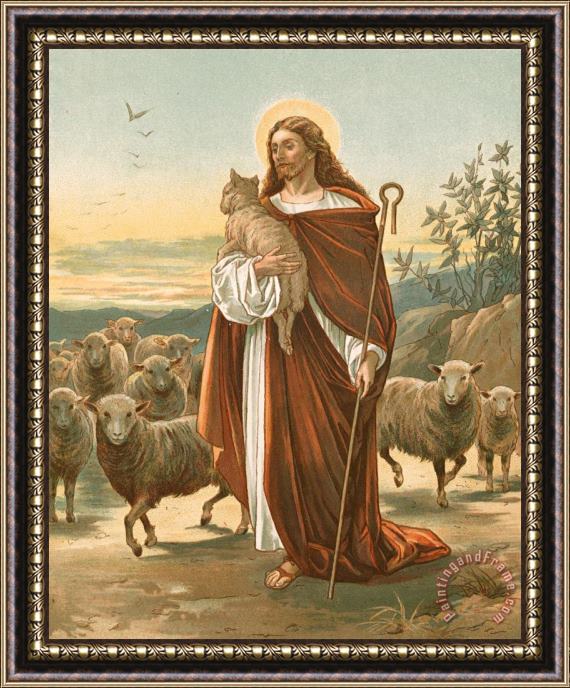 John Lawson The Good Shepherd Framed Painting