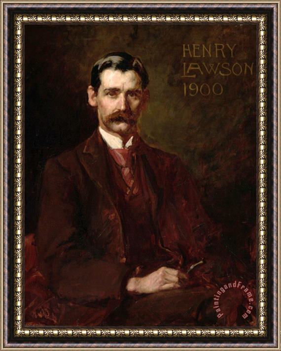 John Longstaff Henry Lawson Framed Painting