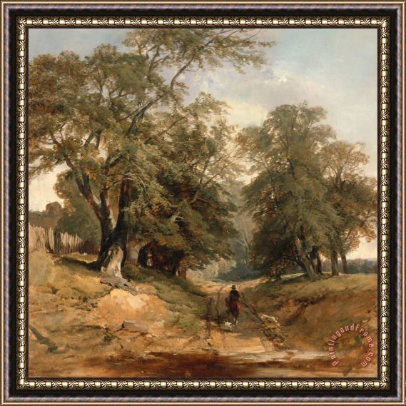 John Middleton A Landscape with a Horseman Framed Print