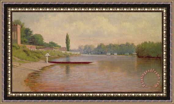 John Mulcaster Carrick Boating on the Thames Framed Painting